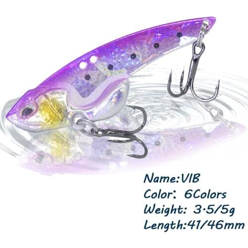 GOBYGO 1PCS 3.5G/5G VIB Sinking Fishing Lure Long Shot Bait Artificial Hard Bait Winter Floating Tackle Crankbait Ice Pesca Lure
