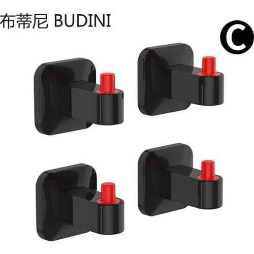 4pcs/set Towel Hooks Plastic Door Hangers Self Adhesive Wall Hangers Hat Racks Keys Hanger Wall Organizer Home Decor Key Holder