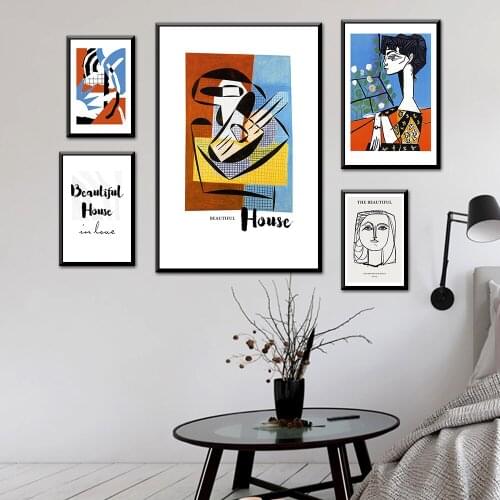 Cute Figure Abstract Painting Wall Art Canvas Painting Poster And Prints Wall Pictures For Living Room Decor Decoration Maison