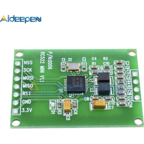 SPI RC522 RFID Module Card Reader Sensor Module Writer Module I2C IIC Interface IC Card RF Ultra-Small RC522 13.56MHz