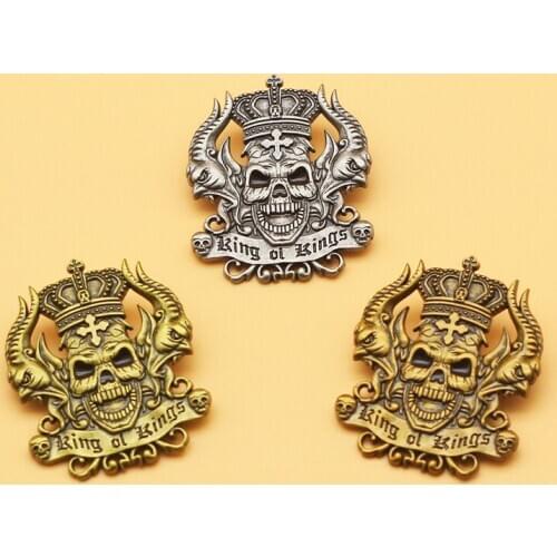 NEWEST SKULL PINS BADGES BROOCHES FOR BIKER JACKET VEST SHOES BAG BELT GARMENT BROOCHES PINS HAT PINS BUCKLE