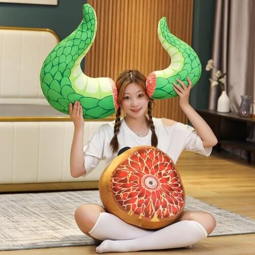 1pc 40-80CM Anime Miss Kobayashis Dragon Maid Tohru Cosplay Tail Plush Pillow Stuffed Toys Cushion Creative Gifts For Kids Girl