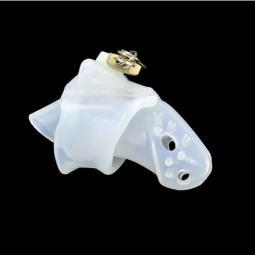 Silicone Spined Male Chastity Device Silica Cock Cage Chastity Belt Penis Cage Fetish Virginity Penis Lock Sex Products For Men