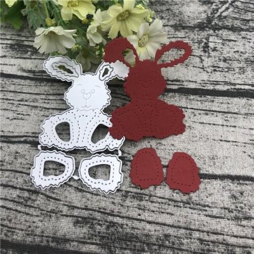 Lovely Easter Rabbit Metal Cutting Dies For DIY Scrapbooking Album Embossing Paper Cards Decorative Crafts