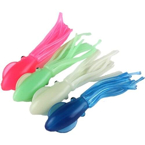 Luminous squid 13.5cm/24.5g Fishing Lure Bait Sea Fishing Big Fish Soft Bait Tuna Boat Fishing Shaped Teaser For Fishing Tackle