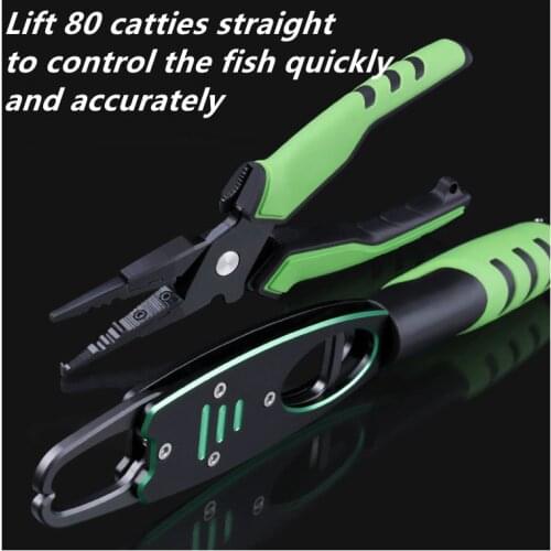 Linhu aluminum alloy fish control device with weighing control fish pliers luya pliers clip fish pliers fishing pliers