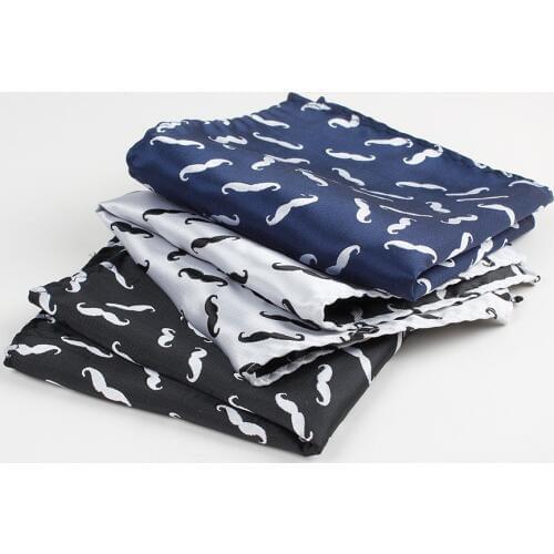 High Quality Hankerchief Scarves Moustache Cotton Hankies Mens Pocket Square Handkerchiefs Solid 25*25cm Royal Blue Red Beard