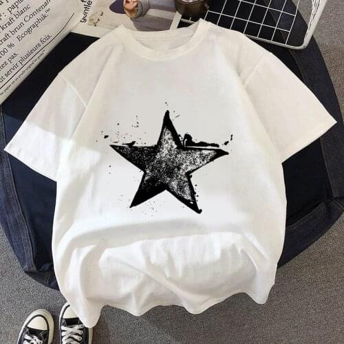 Graphic Star T Shirt Women Casual Korean Fashion Top Tee Shirts Female Clothing Funny T-Shirt Short Sleeve for Summer