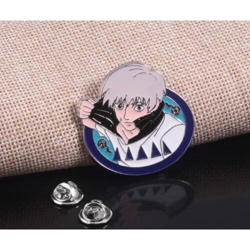 Anime Jujutsu Kaisen Gojo Satoru Pins Itadori Yuji Fushiguro Megumi Hard Enamel Brooches Lapel Pins For Friend Collection Gift