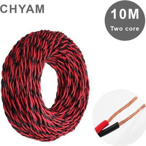 10 Meters Two Core 2 Pins Copper Wire PVC 1.5 /2.5 mm 2 Colors Square Lamp Wires For Household RVS
