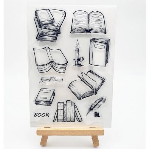 11x16CM book learning transparent seal clear stamps silicone seal roller stamps DIY scrapbook album / card production