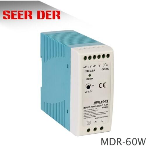12v 5a switching power supply circuit, 60W Single Output DIN Rail led driver MDR-60-12