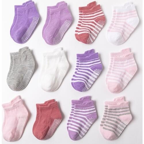 3pairs/lot Baby Socks Girls Boys Baby Soft Socks For Newborn Toddler Stripe Printed Spring Summer Infant Socks Warm 0-6 Months