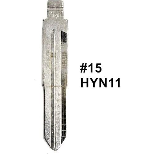 5pcs 2 IN 1 Lishi HYN11 #15 Engraved Line Key Blade Scale Shearing Teeth Cutting Key Blank for Hyundai Elantra/Tucson/Kia Cerato