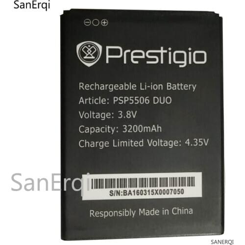 Battery For Prestigio Grace Q5 PSP5506DUO PSP5506 PSP 5506 DUO High Quality 3.8V 3200mAh Replacement