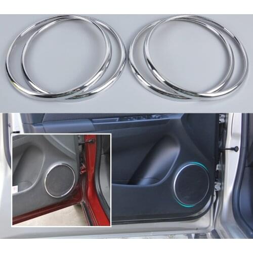 DWCX Car Styling 4Pcs Chrome Audio Speaker Stereo Decorative Ring Cover Loop for Chevrolet Cruze 2009 2010 2011 2012 2013 2014