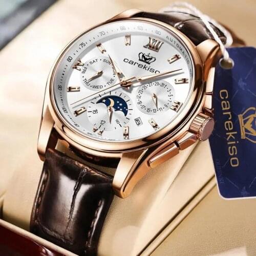 BANGWEI Men's Watch With Leather Strap