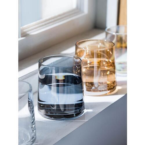 Colorful ion plating Whiskey glass shot glasses Transparent Water cup home wedding stemless wine glass beer lulu lemon Drinkware