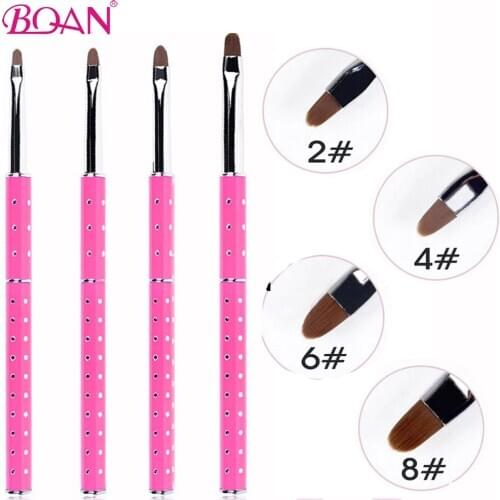 BQAN 1 Pc Professional Manicure UV Gel Brush Liner Pen Transparent Acrylic Nail Art Painting Drawing Brush Phototherapy Tools
