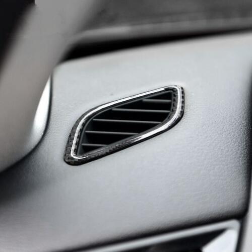 CNORICARC 2pcs Car styling Carbon Fiber Dashboard Air Conditioning Outlet Frame decoration decals for BMW X1 e84 2011-15