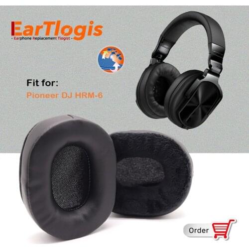 EarTlogis Replacement Ear Pads for Pioneer DJ HRM-6 HRM 6 HRM6 Headset Parts Earmuff Cover Cushion Pillow