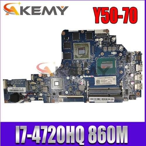 FRU:5B20H29179 FOR Lenovo Ideapad Y50-70 Laptop Motherboard ZIVY2 LA-B111P SR1Q8 I7-4720HQ HM87 860M 2GB Tested High quality