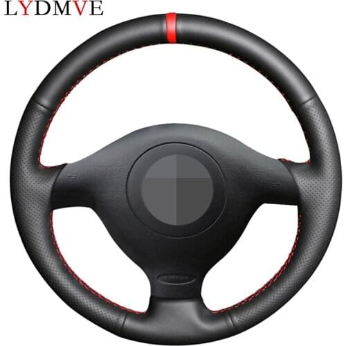 Artificial Leather Car Steering Wheel Cover for Volkswagen VW Golf 4 Passat B5 1996-2003 Seat Leon 1999-2004 Polo 1999-2002 Hand