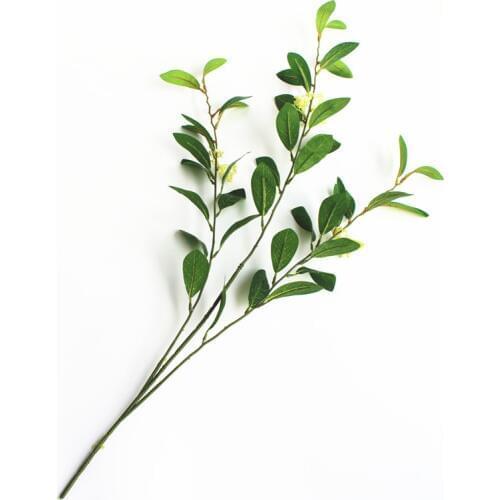 Artificial laurel leaves green plant branch flower arrangement wedding home shop table decorative flowers