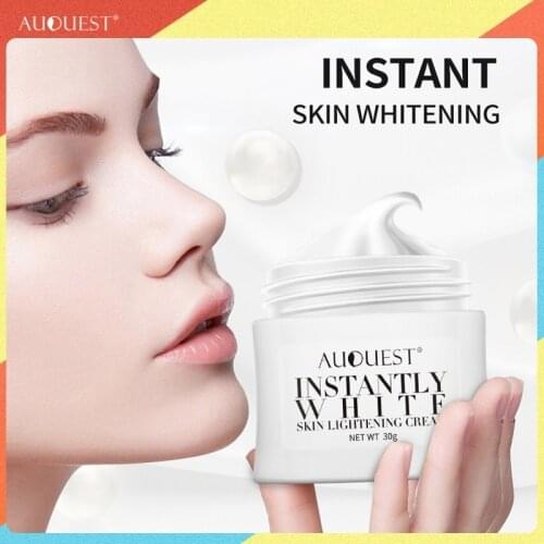 Instant Whitening Cream Waterproof Skin Brightening Day Cream Long-lasting Moisturizing Fade Dark Spot Lightening Dark Skin Care