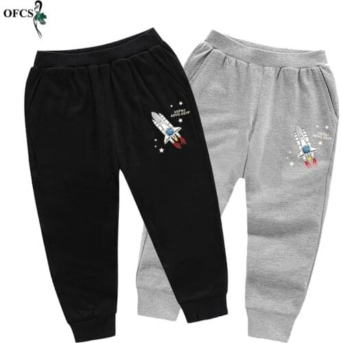 Best New Children Pants 18M-12 Years Boys Casual Sports Trousers Unisex Spring Cotton Cartoon Jogging Garcon Pants In Stock HOT