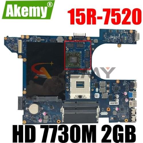 QCL00 CN-04P57C 4P57C LA-8241P Laptop motherboard for Dell Inspiron 15R-7520 5520 W/ Radeon HD 7730M 2GB HD4000 Main board