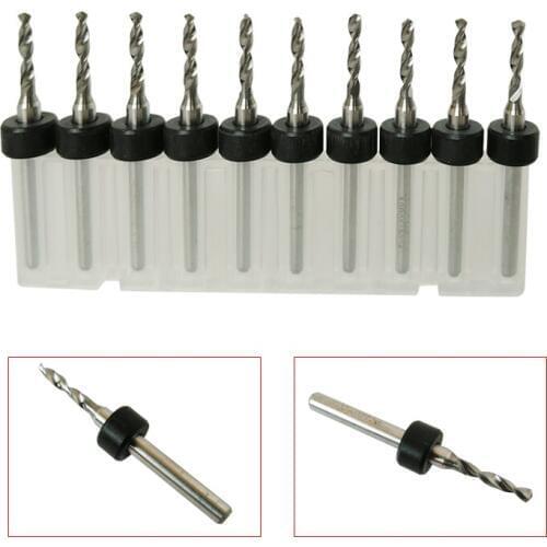 10pcs 3.175mm X 2.0mm PCB Mini Drill Bit For Print Circuit Board CNC Solid Carbide Drill Bits