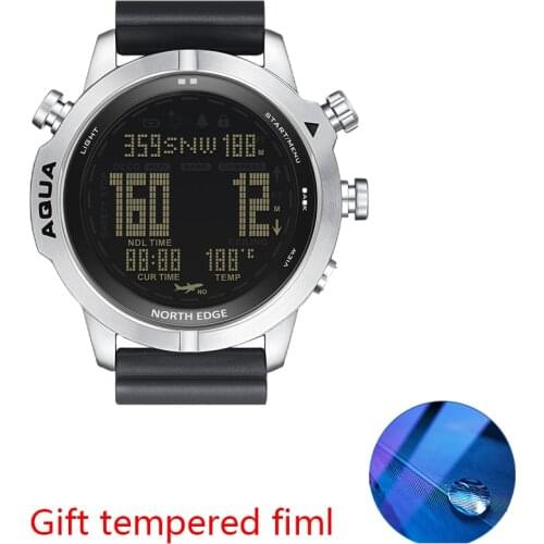 Mens Diving Waterproof 100M Smart Digital Freedom/Scuba Diving Watch Altimeter Barometer Compass Temperature Clock