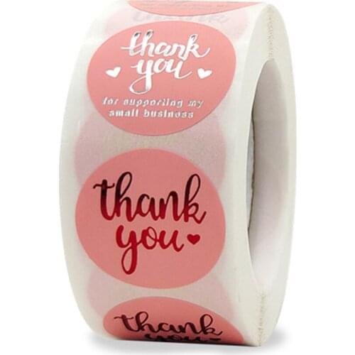 50-500pcs Gift Sealing Stickers Gold Foil Thank You Stickers Diary Scrapbooking Gift Decorations Labels Custom Logo Stickers