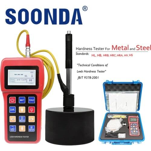 New Upgrade Leeb Metal Hardness Tester For Metal Stainless Steel Alloy Copper Hardness Measuring Meter Hardness HRC HL HB HV HS
