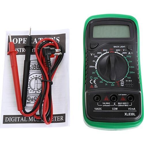 Temperature Meter Handheld LCD Digital Multimeter Tester XL830L Without Battery