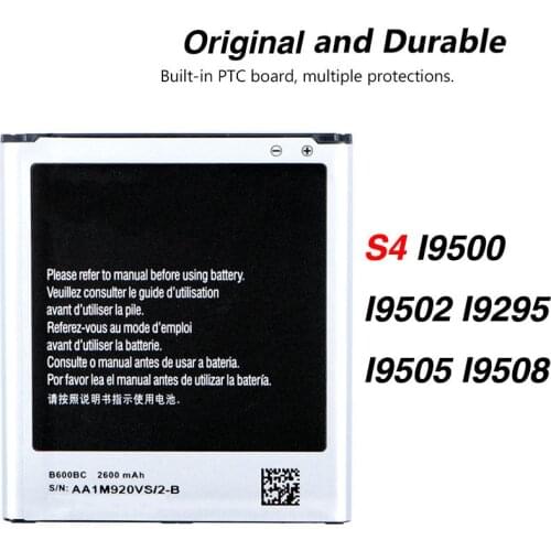 Original B600BC Battery For Samsung GALAXY S4 I9500 I9502 i9295 GT-I9505 i545 i959 I9508 I959 i337 2600mAh