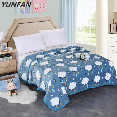 Blue cloud blankets quilts twin full queen king fashion blankets soft Throw Flannel blanket on Bed/car/sofa luxury rugs blankets