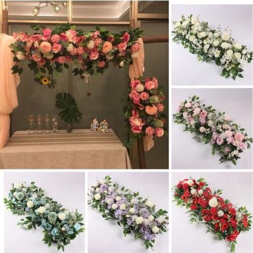 Wedding Decor 50CM Flower Row Arch Arrangement Flowers Stage Road Lead Flowers Party Wedding Layout Decoration Supplies