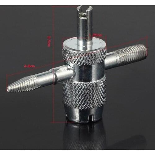 T8WF Car Bike 4 Way Tyre Valve Repair Standard Tire Remover Tool + 4 Stem Cores Kit
