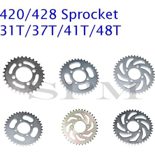 420/428 chain 31T / 37T / 41T / 48T 52 mm rear chain sprocket suitable for off-road vehicles and motorcycles