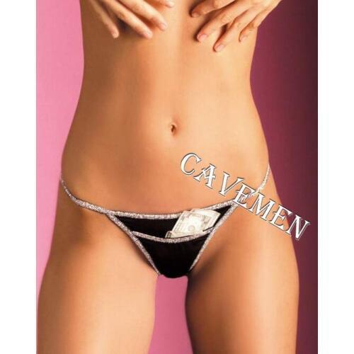 Silver edge modification Double-deck Pocket * 1905 * Ladies Thongs Underwear Panties Briefs T-back Swimsuit Bikini Free Shipping