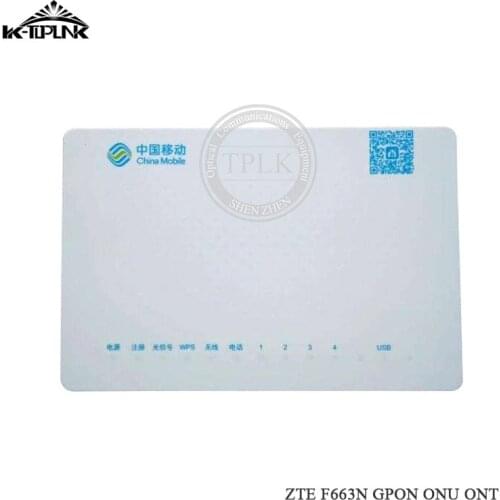 1PC New ONU for ZTE ZXHN F663N GPON 3FE+1GE+1Tel+USB+2.4G WIFI Ethernet Port Onu Ont as F660 F623 Fiber Optical Terminal