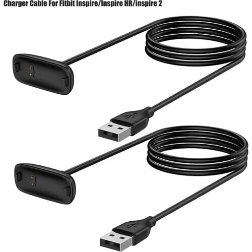 2-Pack 1m Charger Compatible with Fitbit Inspire/Inspire 2 Smart Watch USB Charging Cable Adapter For Fitbit Inspire HR Replacem