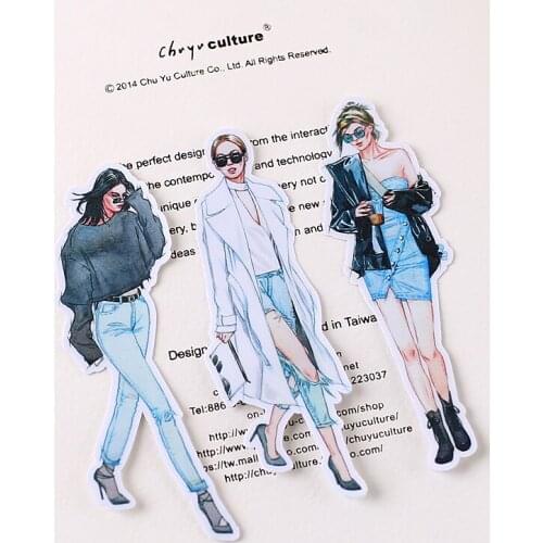 20PCS Fashion girl mini Paper Stickers Crafts And Scrapbooking stickers book Decorative sticker DIY Stationery