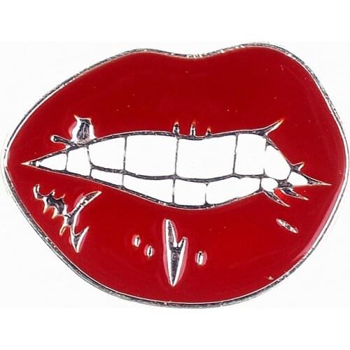 36PC Fashion Cute Sexy Red Lips Enamel Pin Brooch Creative Cartoon Badges Decoration Pins Brooches Women Men Family Friends Gift