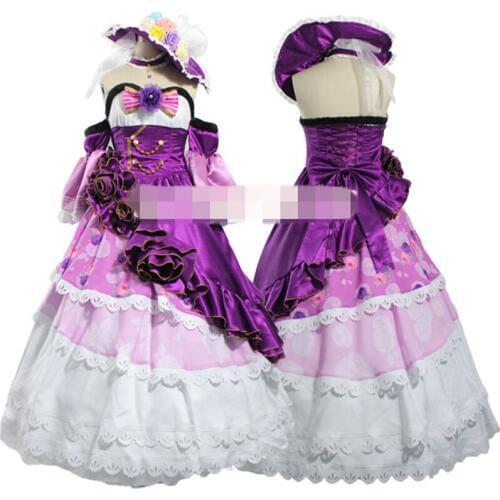 Anime Cosplay Costume Lovelive Ball Dress Nozomi Tojo Dance Awaken Gorgeous Formal Dress A