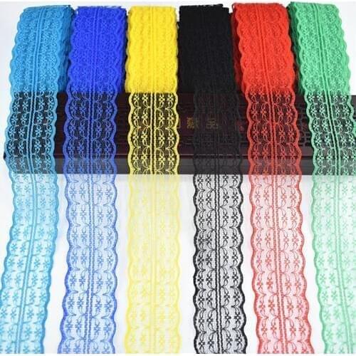 Beautiful10 yard Lace Ribbon Tape Width 45MM Trim Fabric DIY Embroidered Net Clothing Accessories Decoration african lace fabric