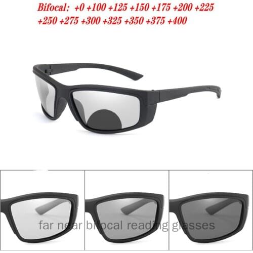 Bifocal Reading Glasses mens Photochromic Magnifier For Women Men Square Frame Look Near Far Presbyopic Glasses NX
