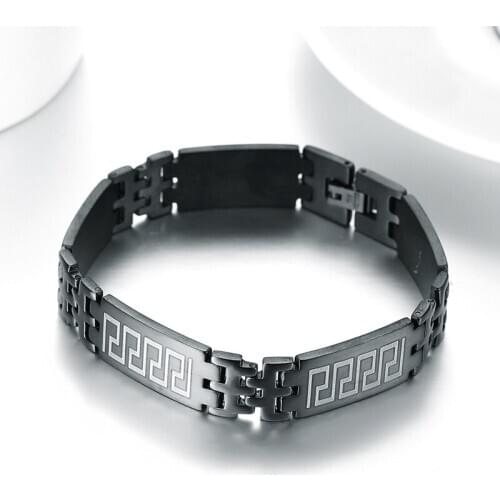 Punk Stainless Steel Biker Chain Bracelets Bangles for Men Women Fashion Jewelry
